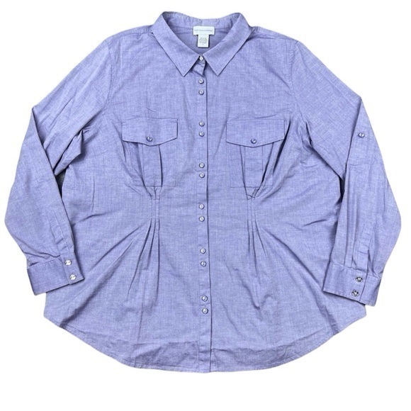 Button Front, Size 1X - Picture 1 of 6